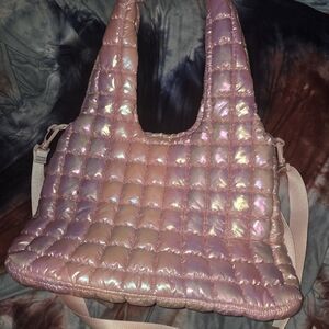 Iridescent Pink Quilted Women's Bag